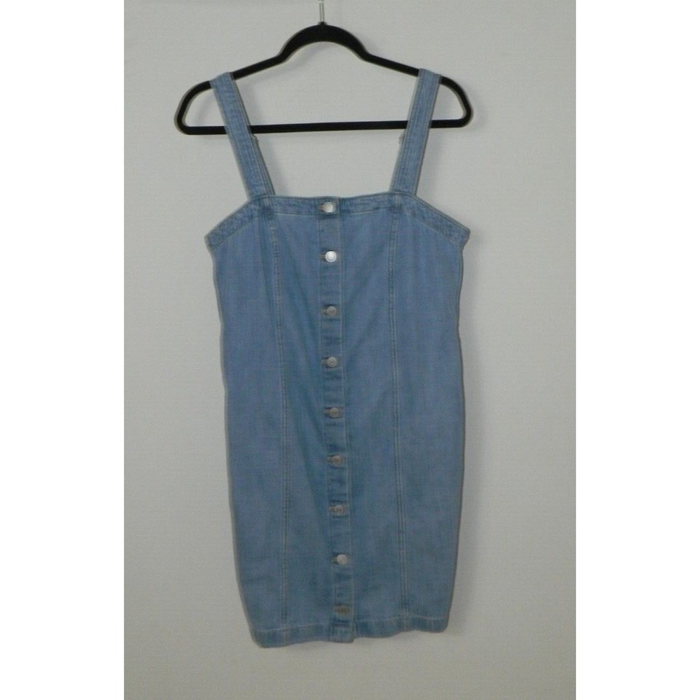 Levi's Overall Skirtall Mini Dress Small Blue Jeans Light Wash‎ Denim Y2K